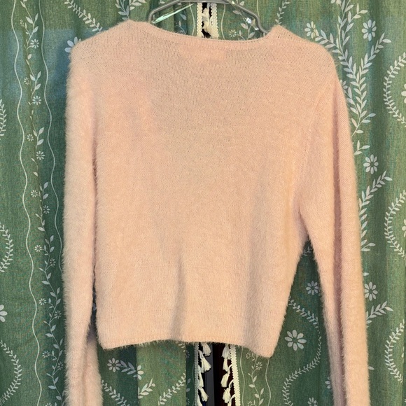 Cozy Blush Twist-Front V-Neck Sweater - Women's - Picture 4 of 4